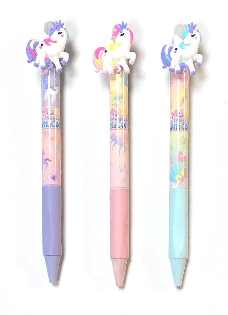 unicorn retractable erasable pen